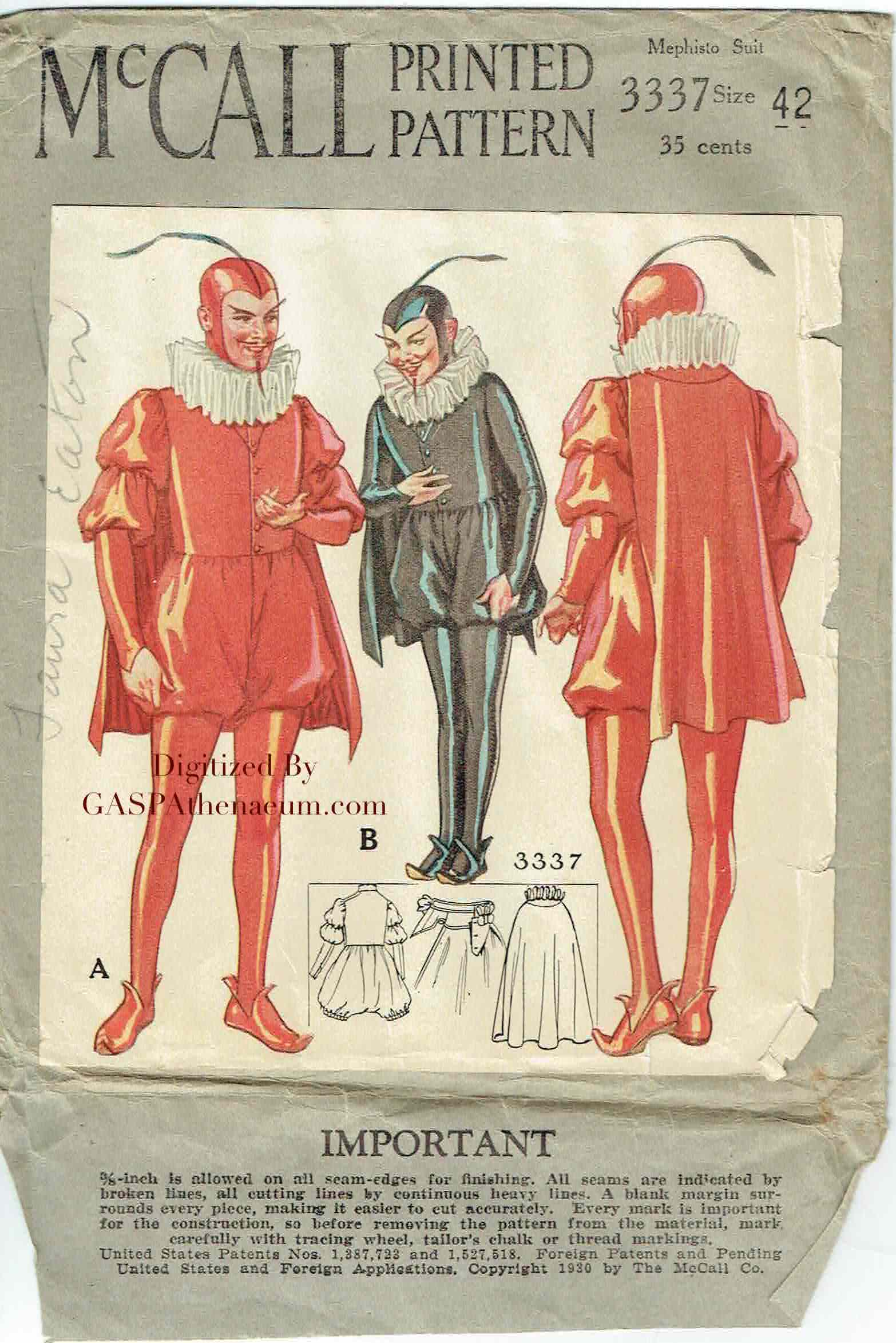 McCall 3000's Pattern Index 1920's - GASP Archives