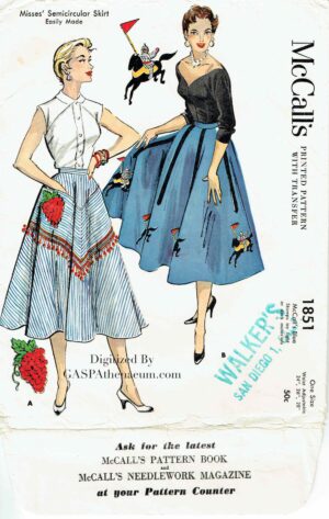 McCall's 1851 (1954) PDF One Size