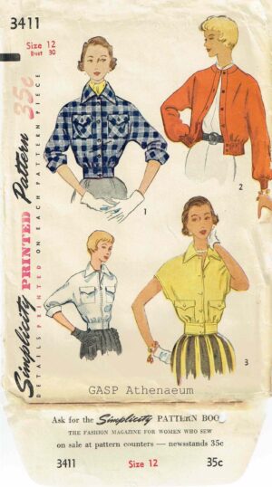 Simplicity 3411 (1950) PDF Size 12