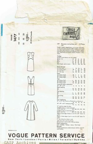 Vogue Couturier Design 1477 (1965) PDF Size 16 - Image 2