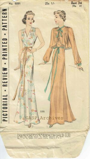 Pictorial Review 9391 (1930's) PDF Bust 34