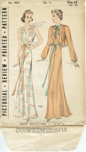 Pictorial Review 9391 (1930's) PDF Bust 32