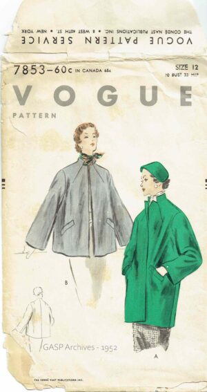 Vogue 7853 (1952) Size 12 PDF
