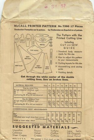McCall 7390 (1933) PDF Size 14 - Image 2