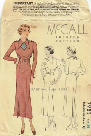 McCall 7985 (1934) PDF Size 16