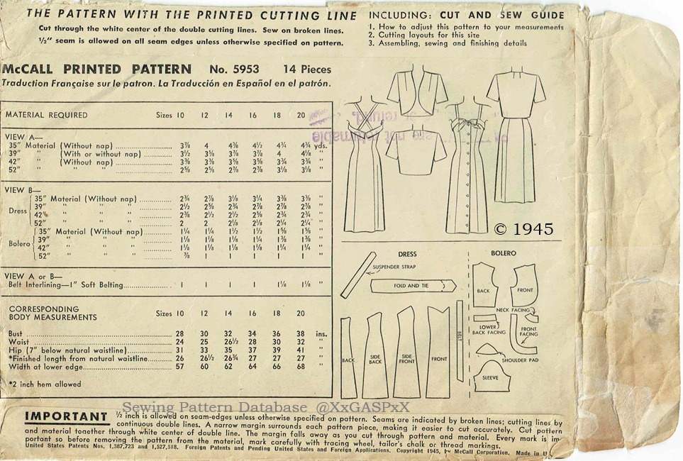 McCall 5953 (1945) PDF Size 14 - Image 2